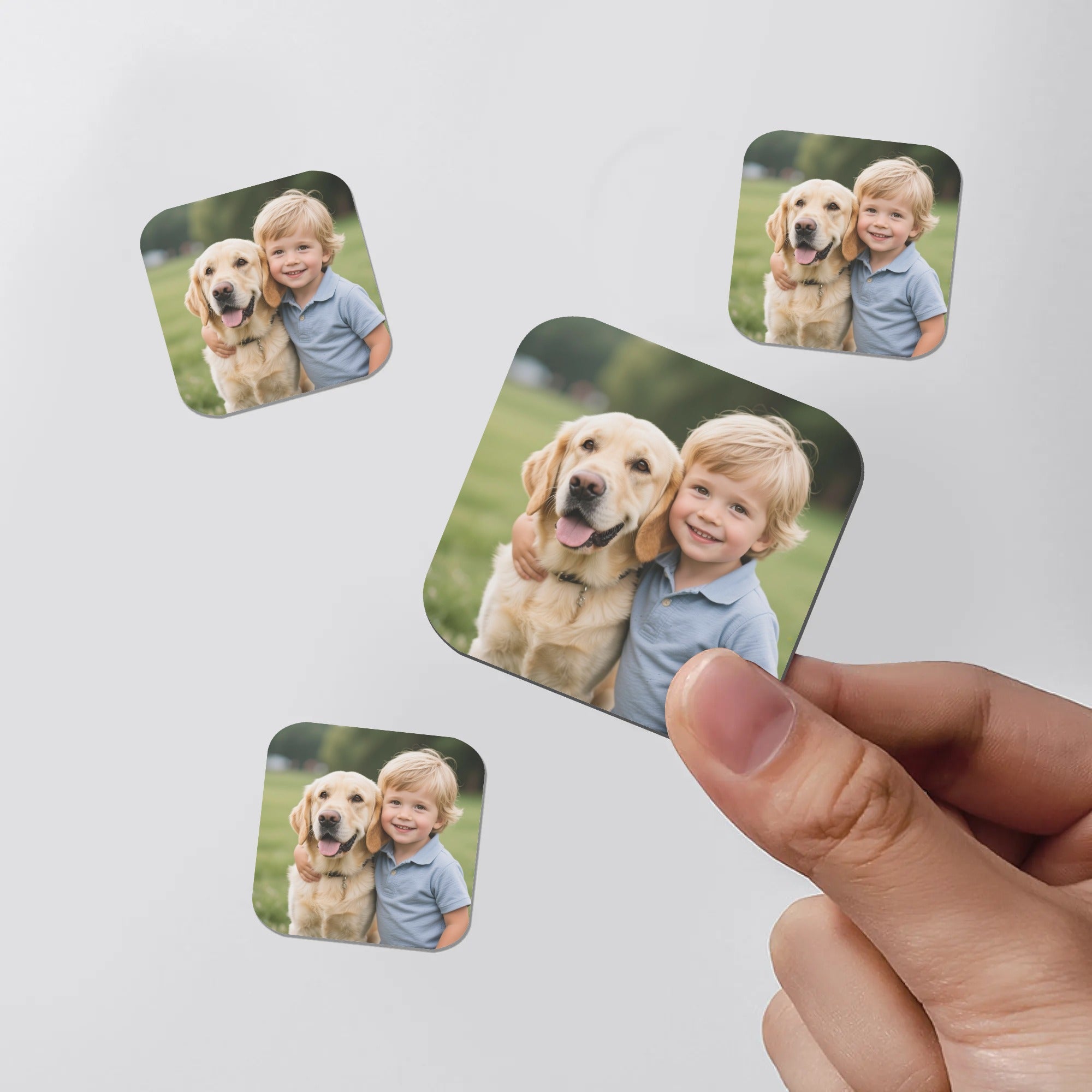 Custom Photo Fridge Magnets - Set of 4 | Personalized Magnetic Photo Gifts