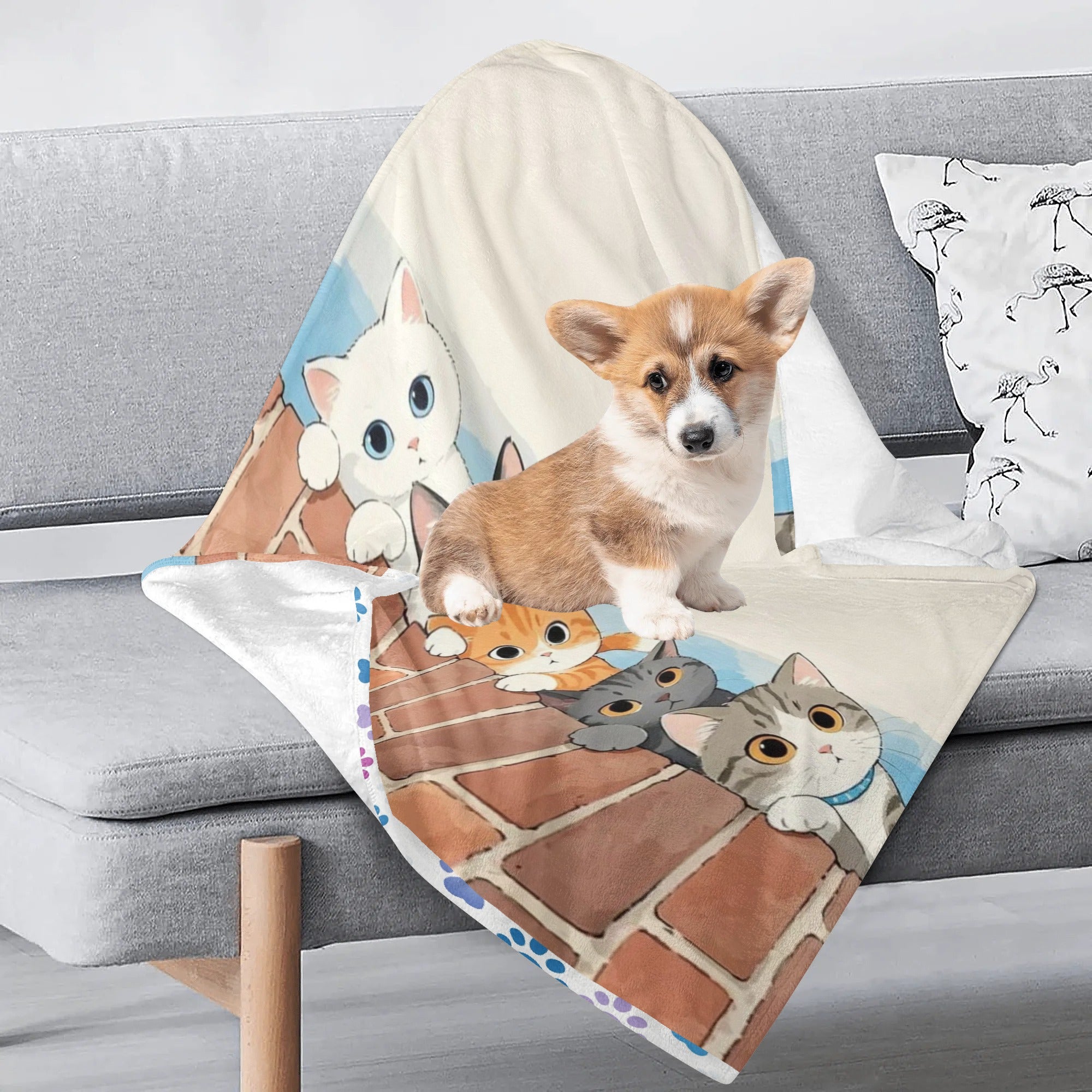 Custom Pet Blanket - Personalized Photo Design, Ultra-Soft & Machine-Washable