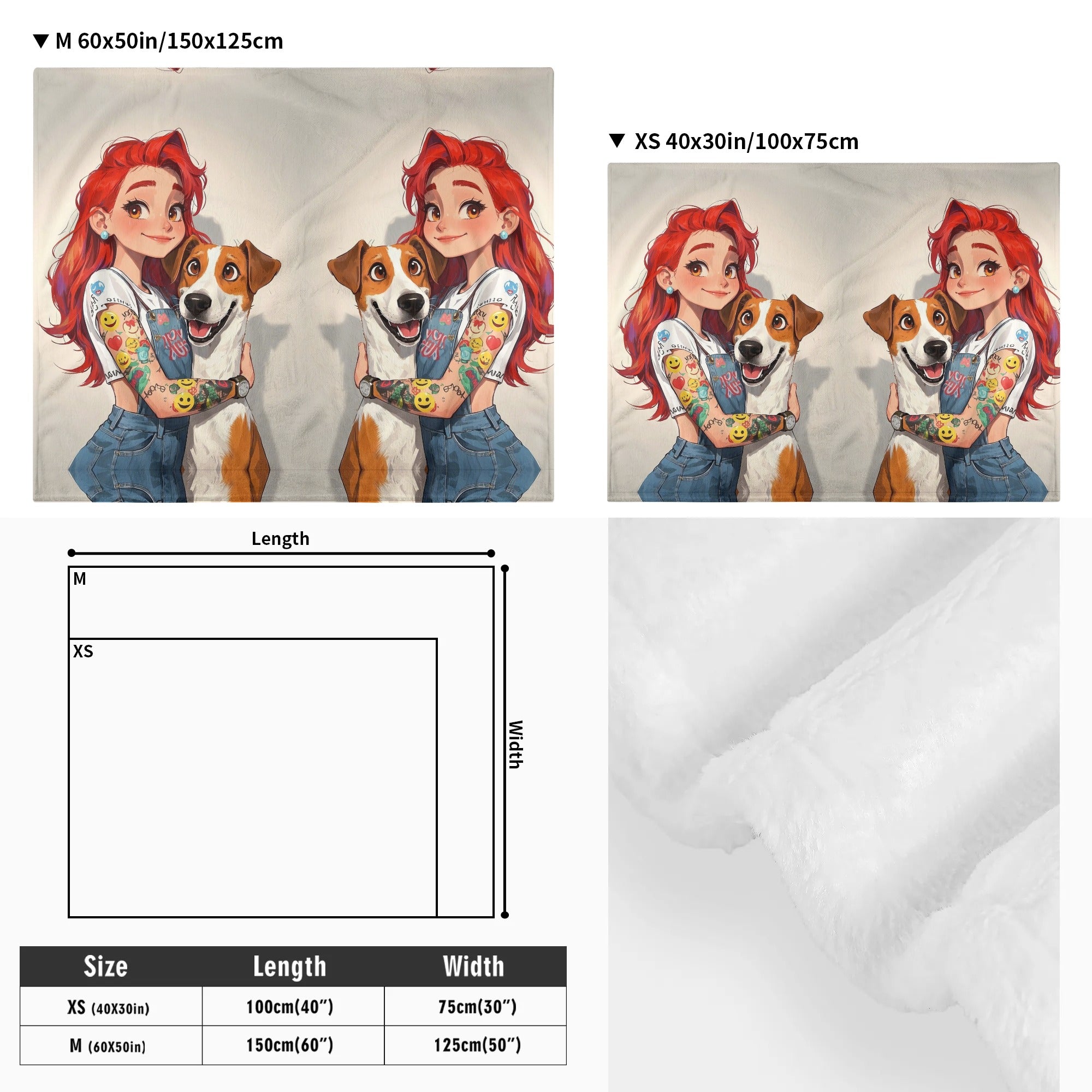 Custom Pet Blanket - Personalized Photo Design, Ultra-Soft & Machine-Washable