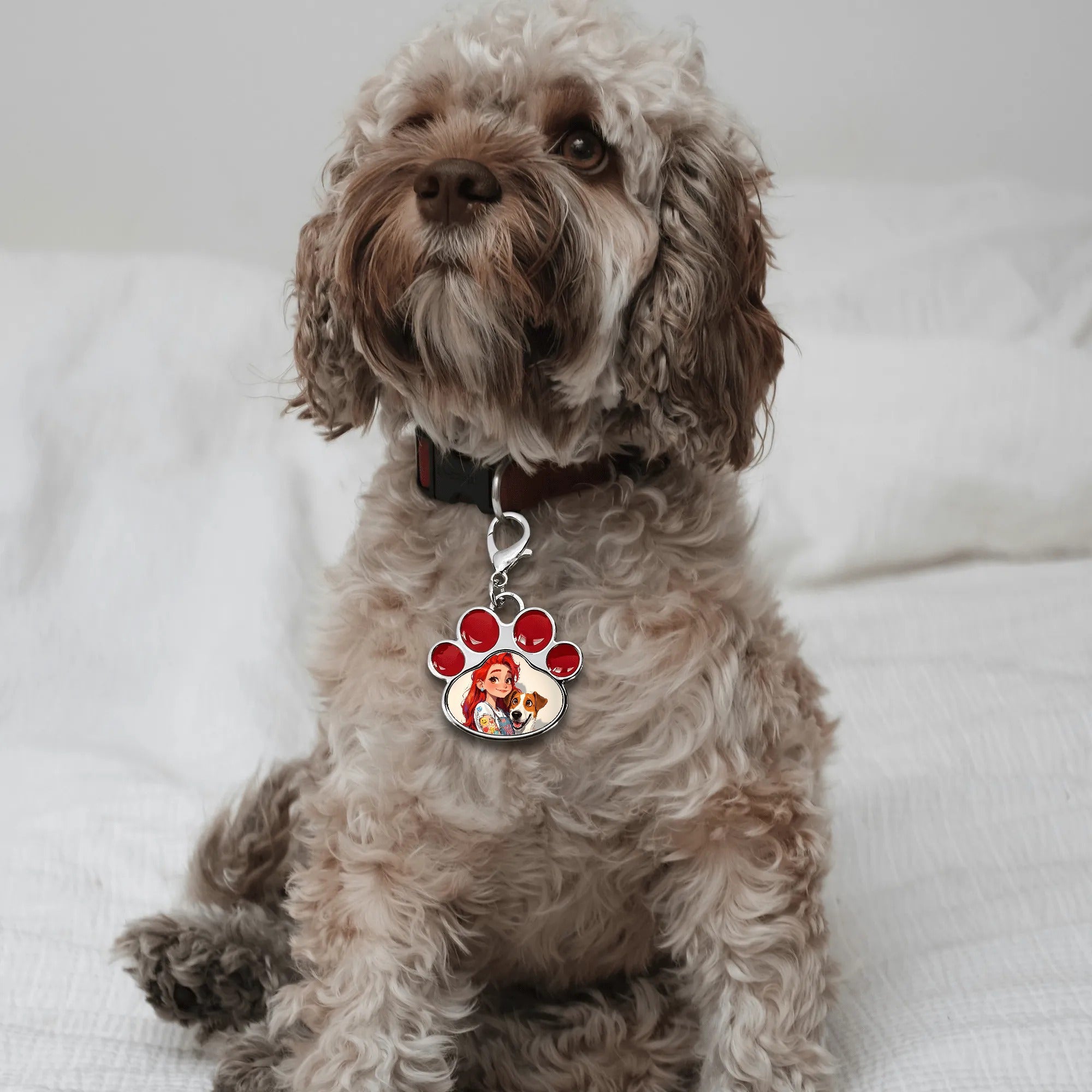 Personalized Pet Paw Pendant – Custom Photo Charm