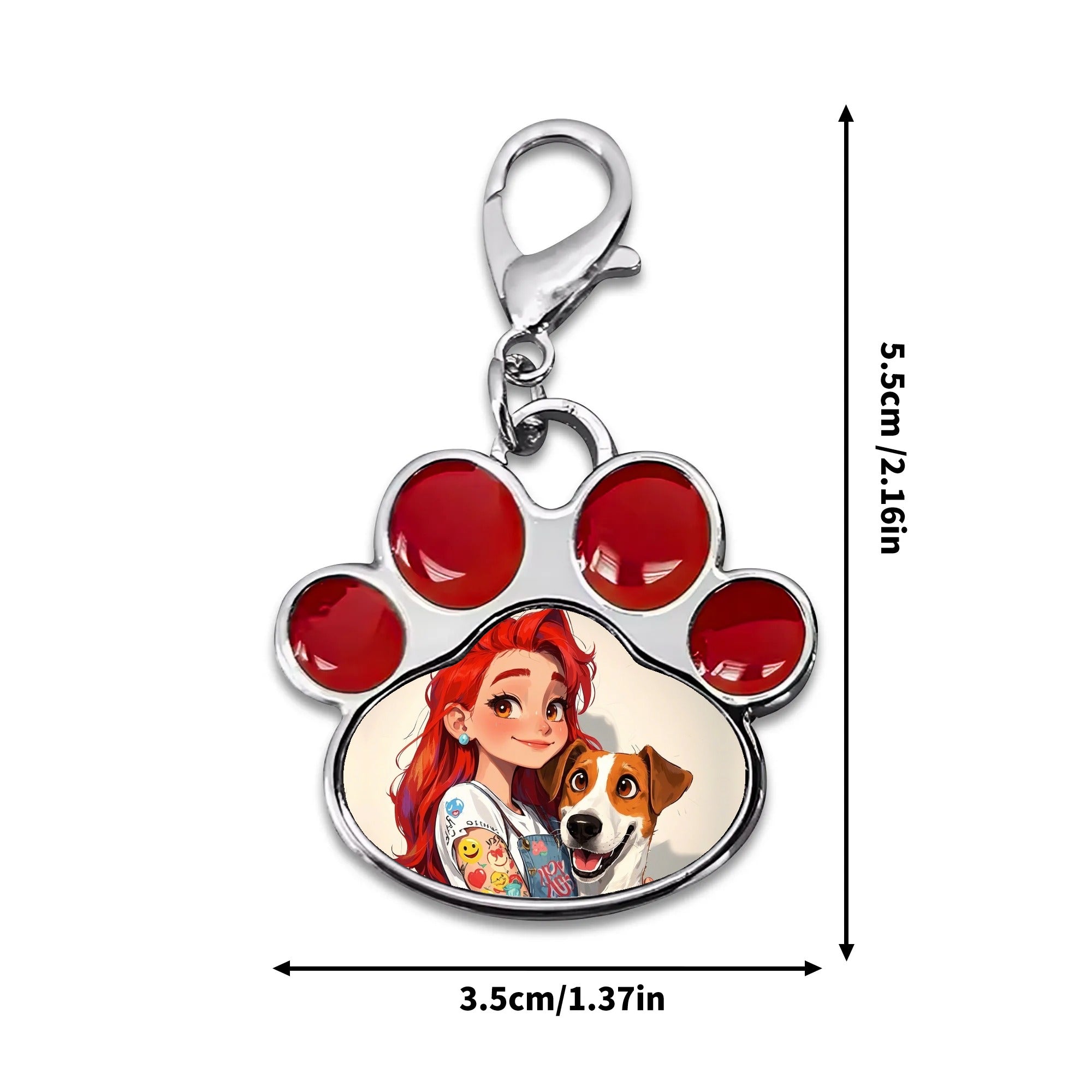 Personalized Pet Paw Pendant – Custom Photo Charm