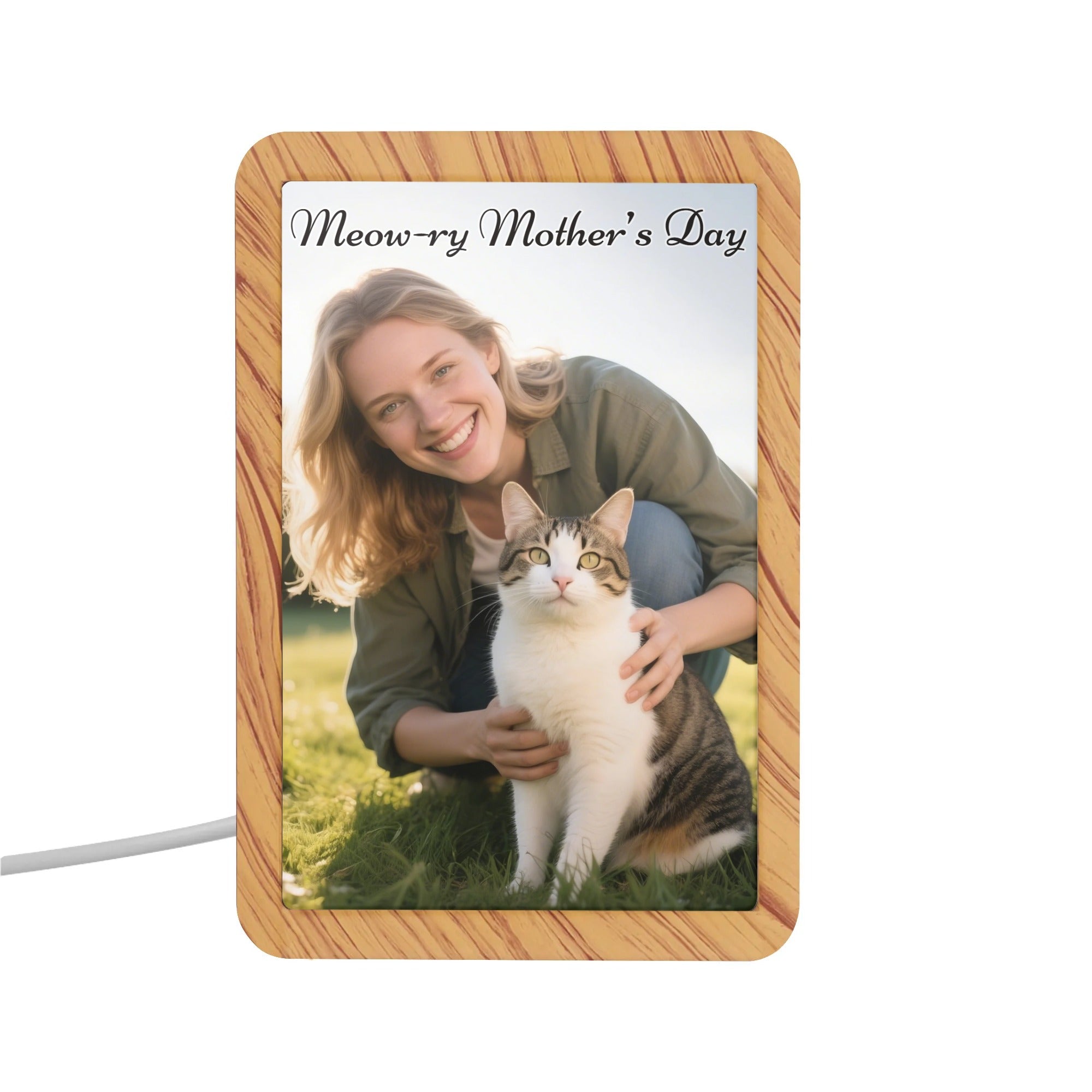 Personalized Magic Mirror Frame with LED Light(Vertical Type) – Elegant Gift for Men, Women, Friends, and Family