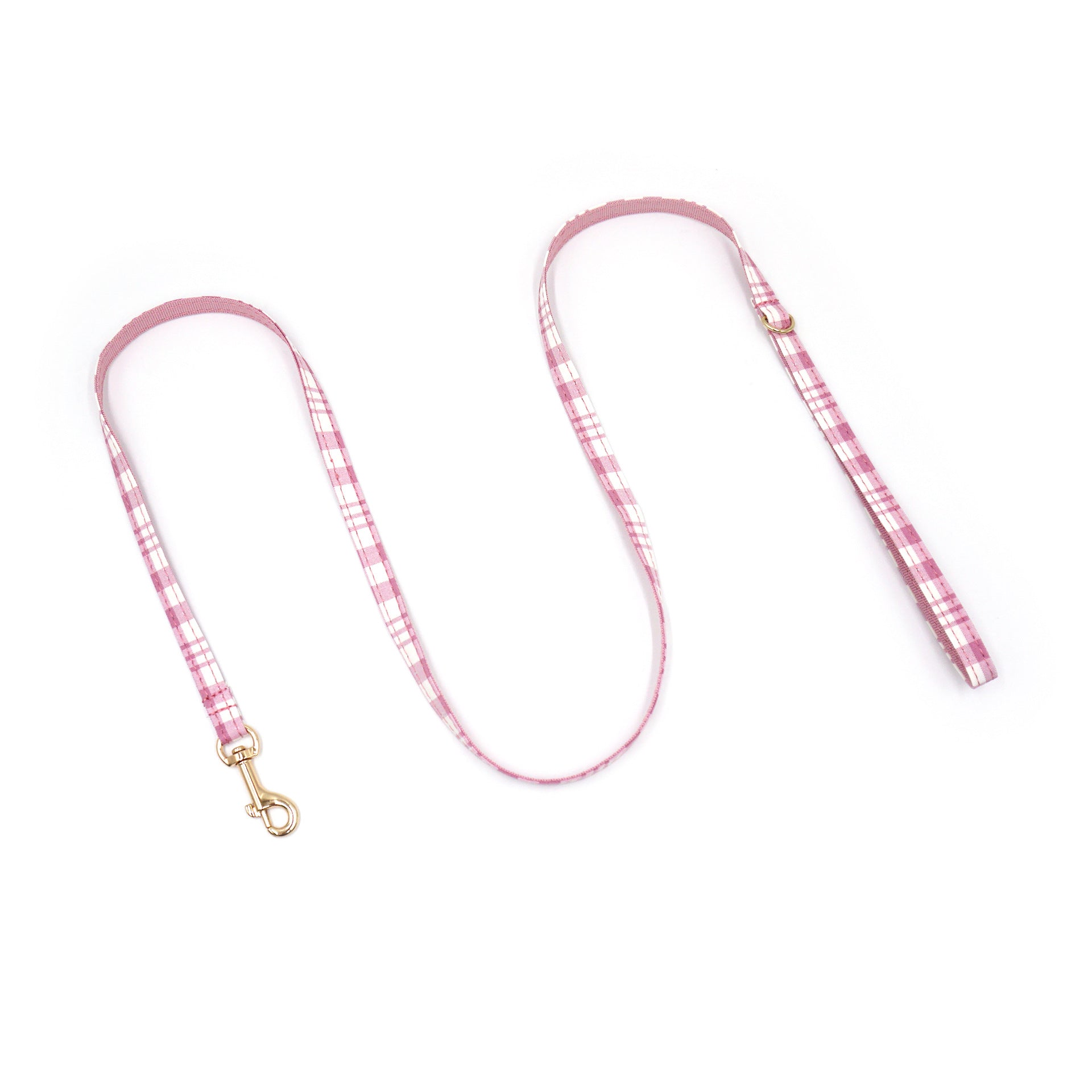 The Plaid Charm Cat Collar & Leash Set: Style, Safety & Purr-fect Comfort/Pink