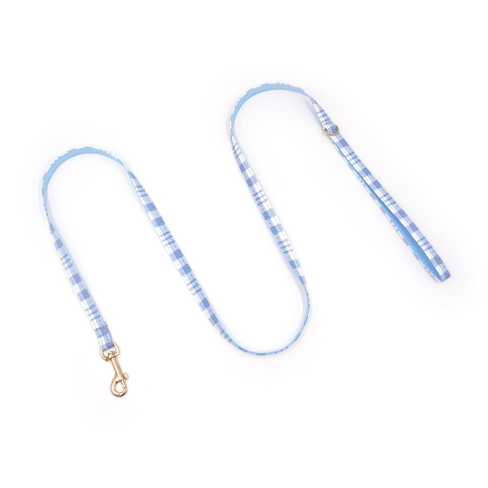 The Plaid Charm Cat Collar & Leash Set: Style, Safety & Purr-fect Comfort/Blue