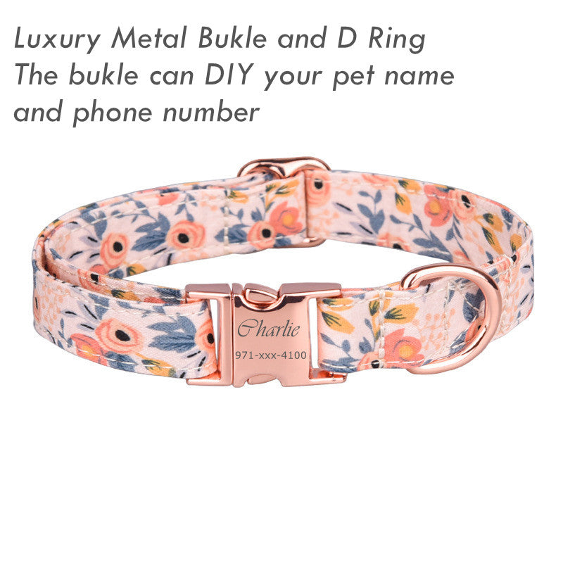 Luxury Cotton Cat Collar Leash Set – Elegance for Your Beloved Companion/Orange