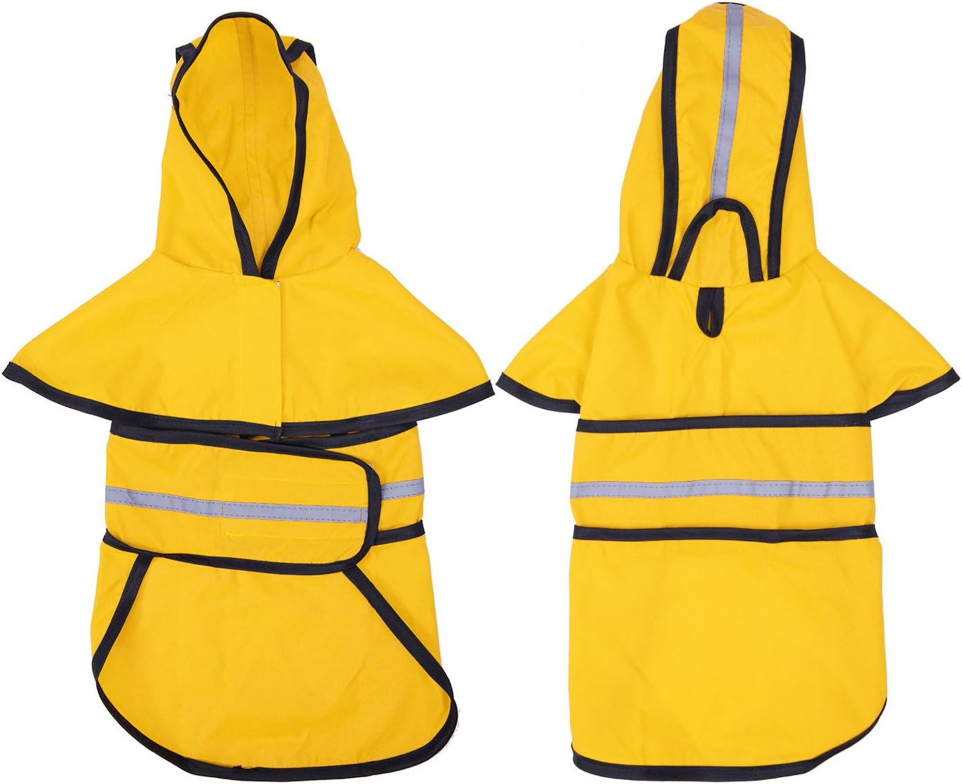 Pet Raincoat With Harness Opening & Reflective Strip