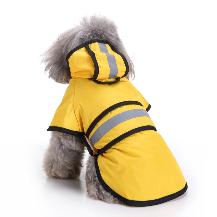 Pet Raincoat With Harness Opening & Reflective Strip