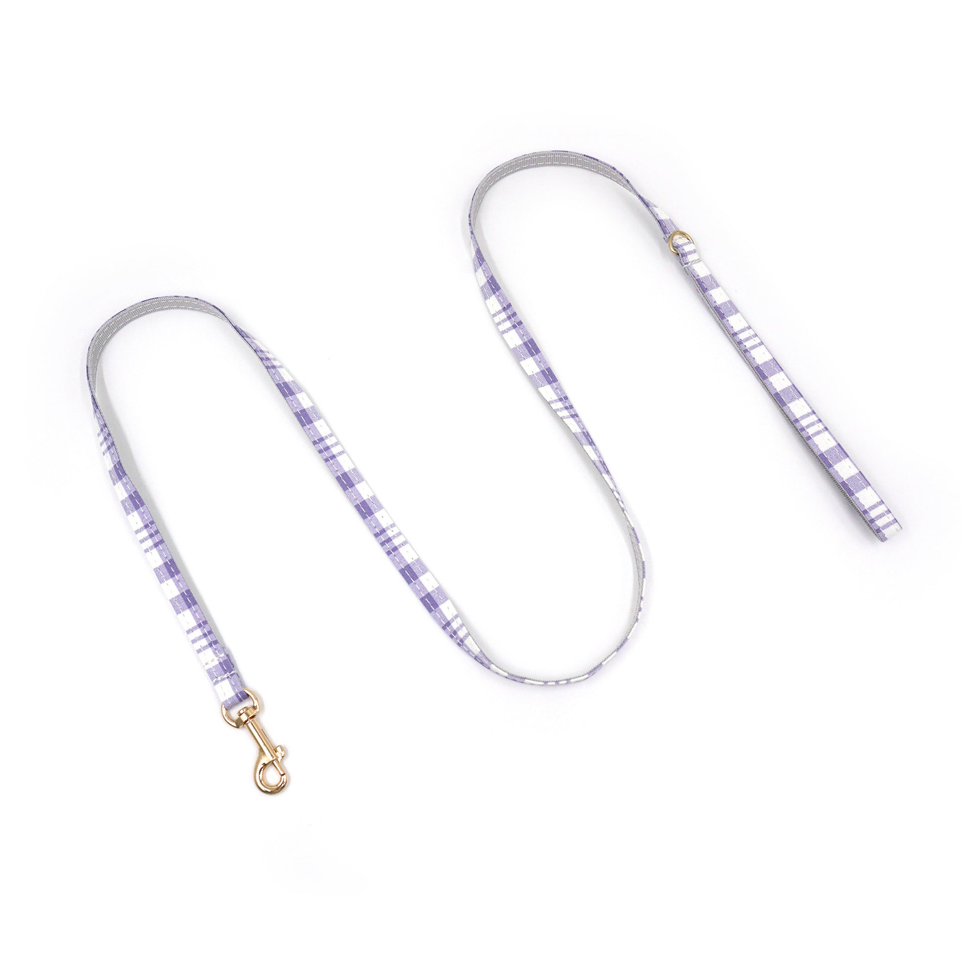The Plaid Charm Cat Collar & Leash Set: Style, Safety & Purr-fect Comfort/Purple