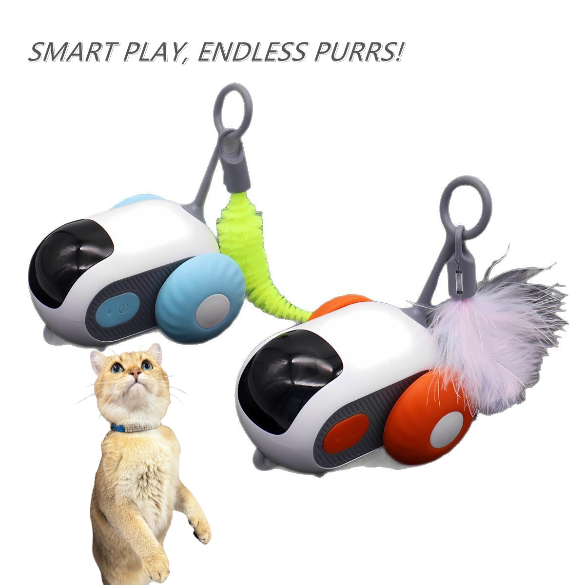 Self-Driving Cat Toy with Obstacle Avoidance + Human-Controlled Chase Modes