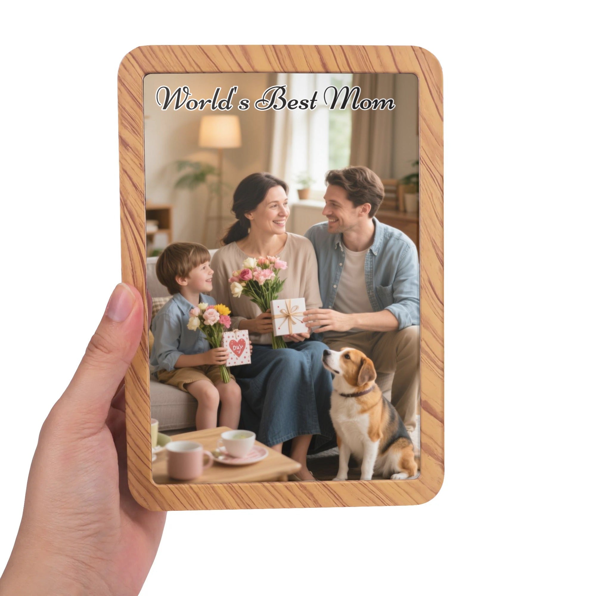 Personalized Magic Mirror Frame with LED Light(Vertical Type) – Elegant Gift for Men, Women, Friends, and Family