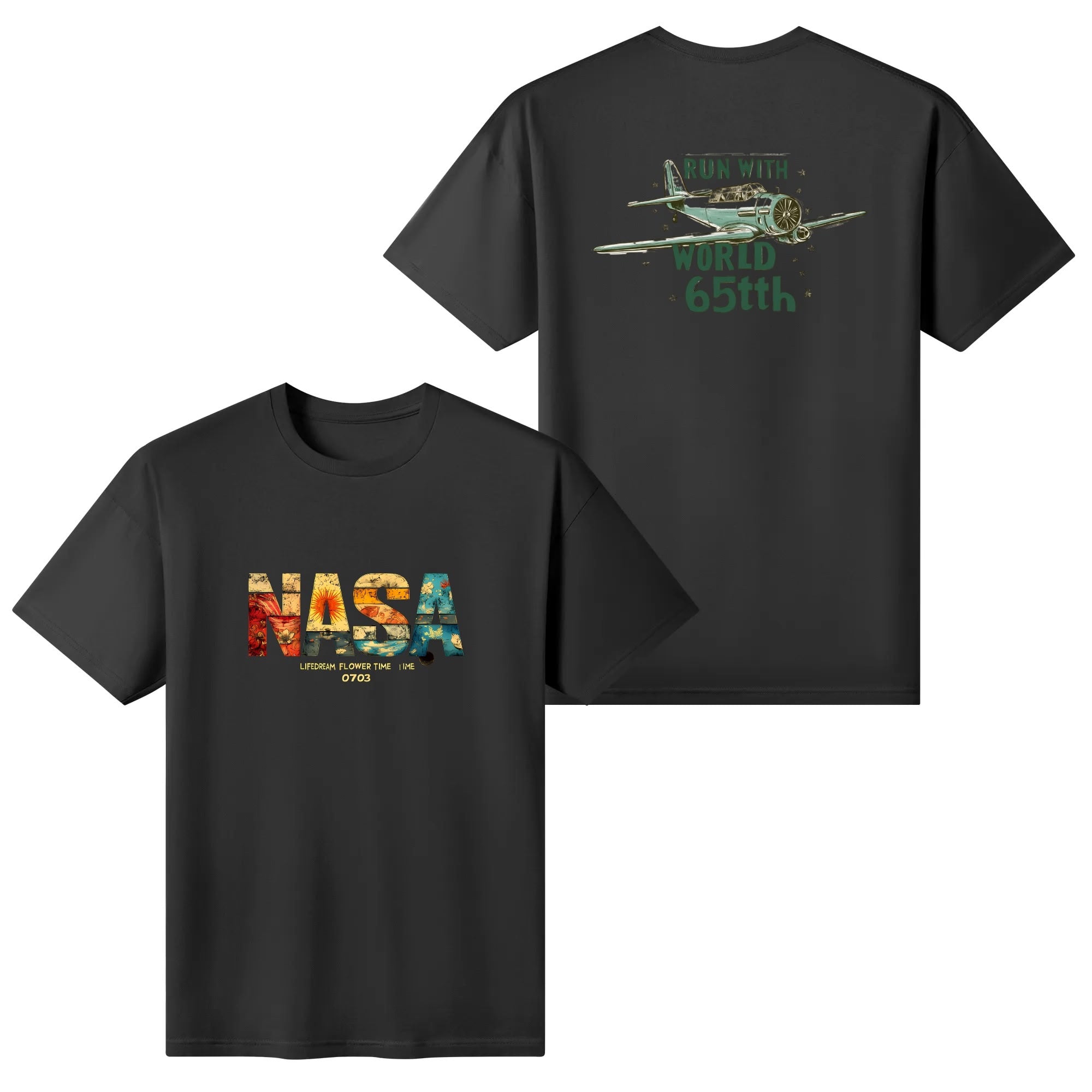 Custom Men’s T-Shirt – 100% Cotton with Personalized Front and Back Image