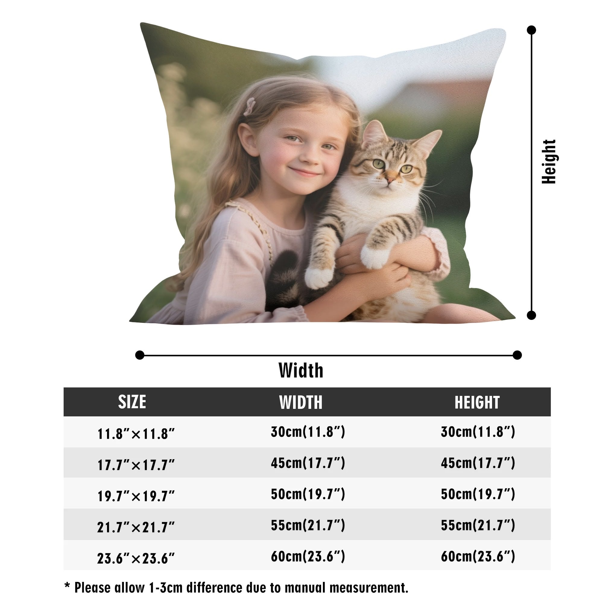 Custom Photo Cushion Cover(2-pack) – Personalize Your Comfort!