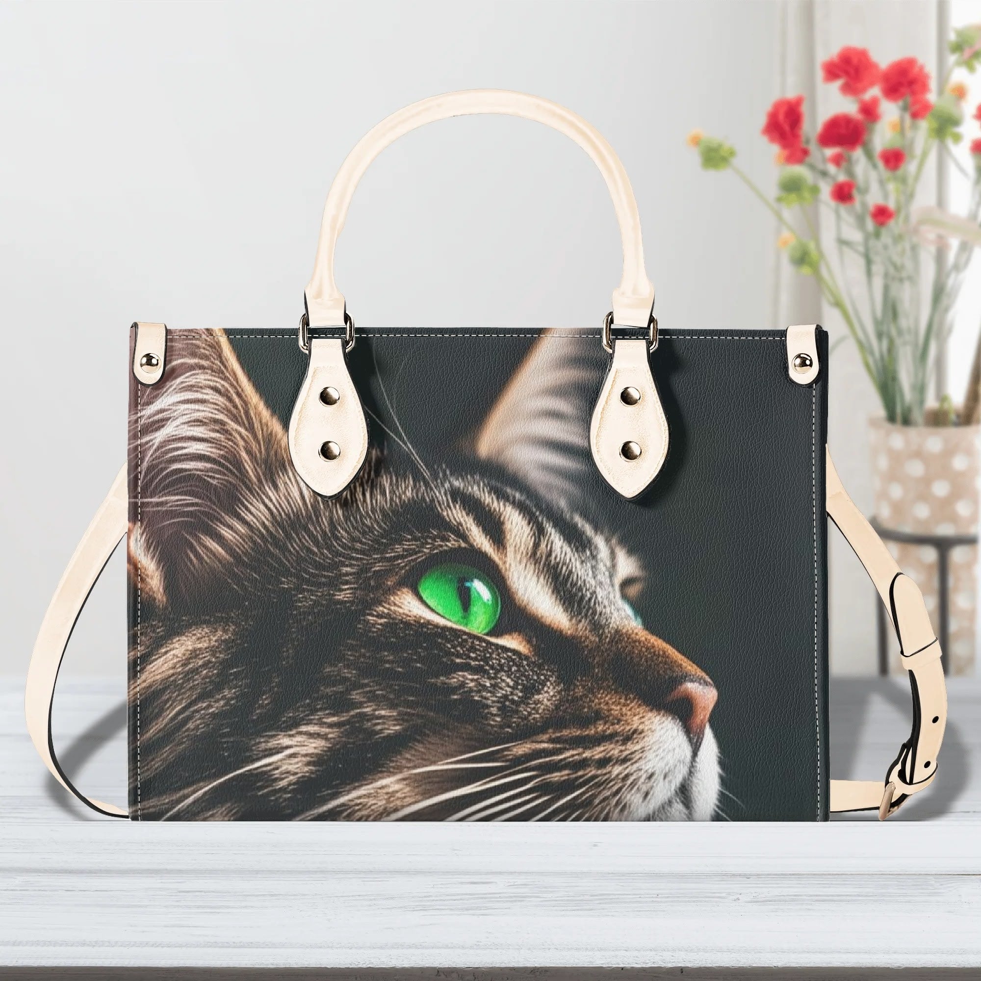 Chic & Personalized Leather Handbag – Elegance Meets Everyday Function