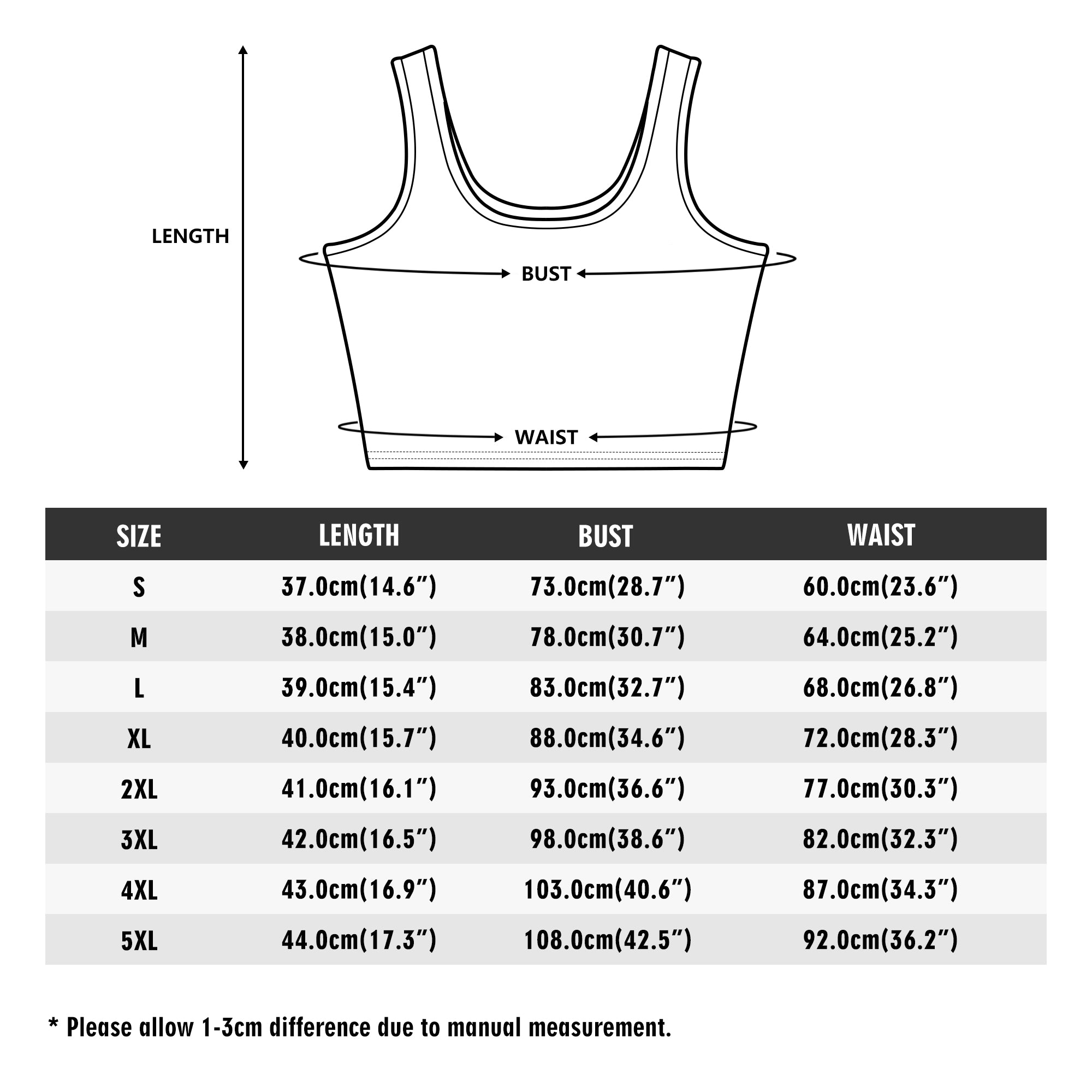 Stylish Women's Stretch Crop Tank Top Shirts-Front Printing