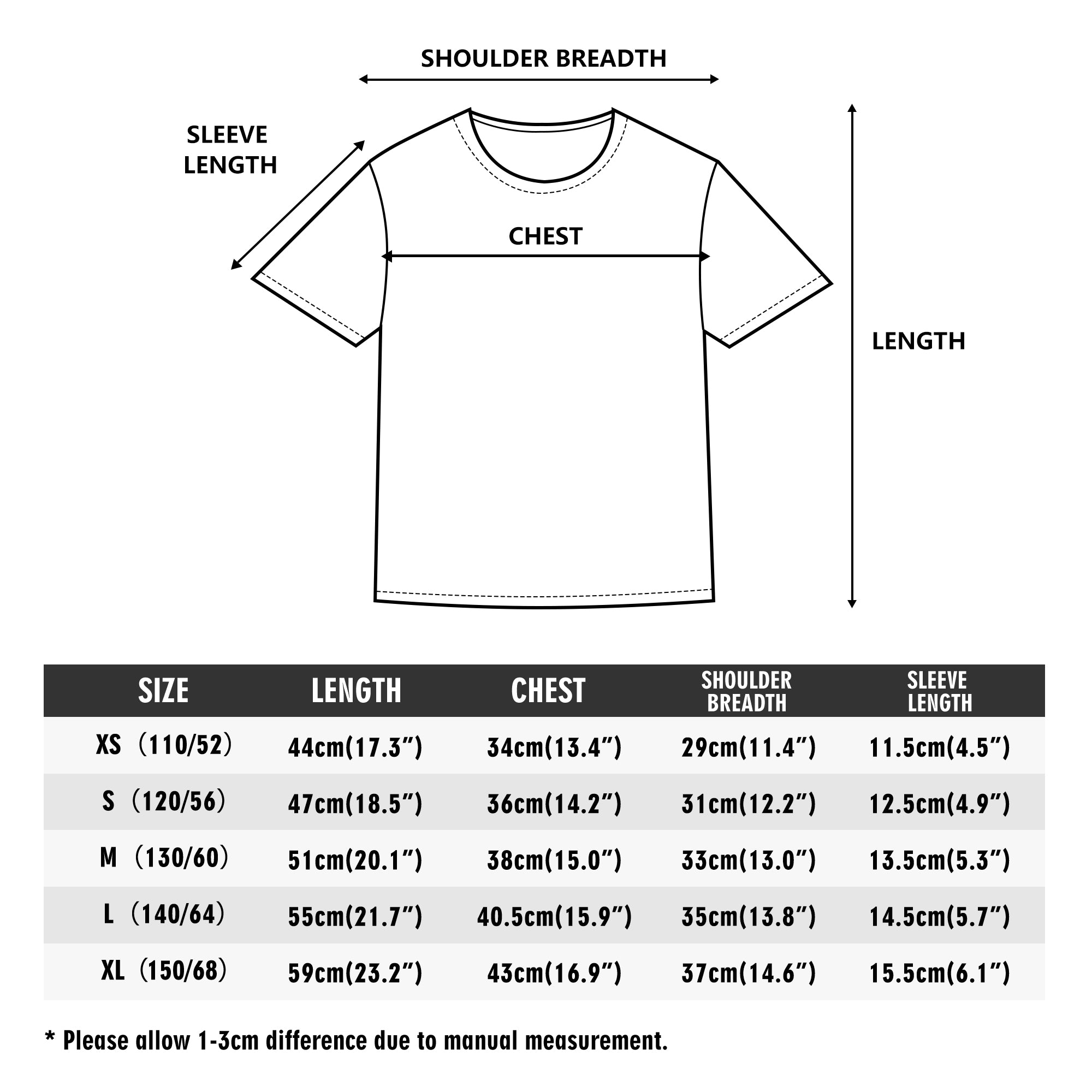 Kids Cotton Front Printing T-Shirt