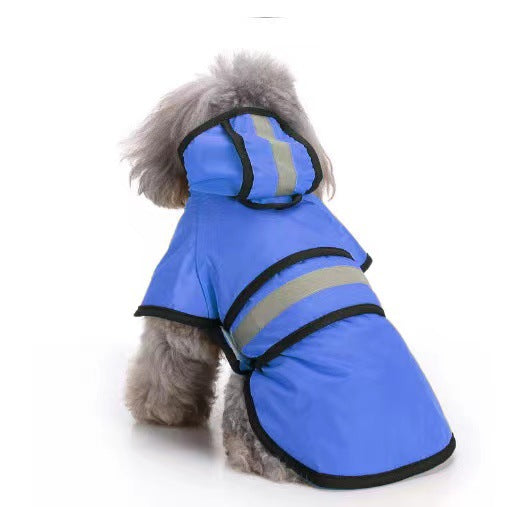 Pet Raincoat With Harness Opening & Reflective Strip