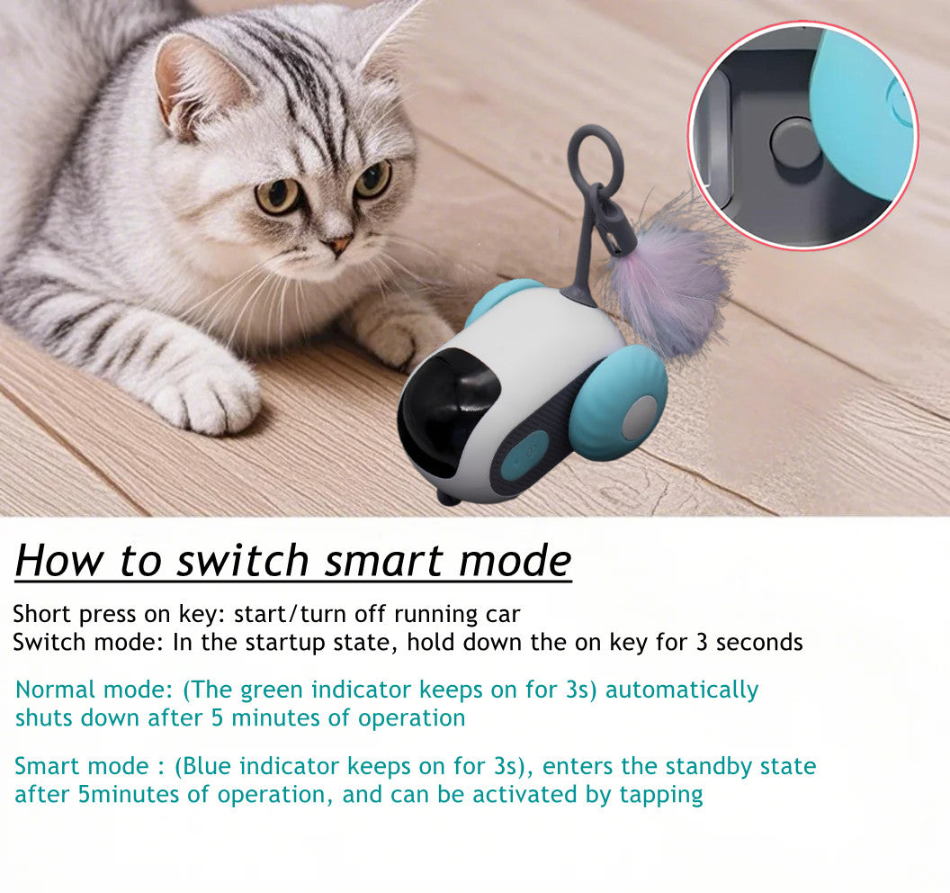 Self-Driving Cat Toy with Obstacle Avoidance + Human-Controlled Chase Modes