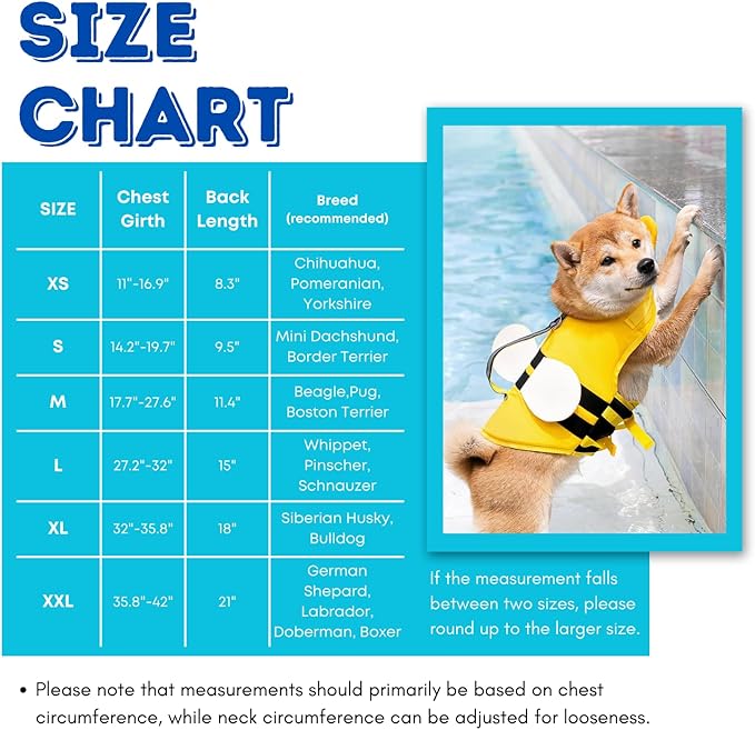 Ultimate Bee Shape Safety&Style- Premium Dog Life Jacket